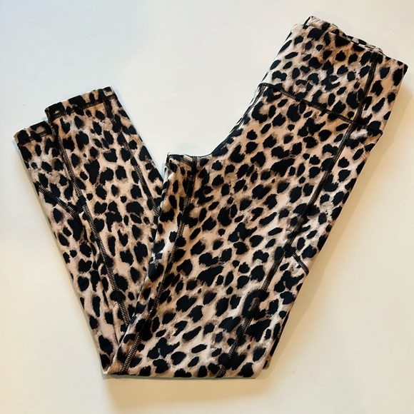 Victoria Secret - 4, animal print leggings, black/brown - Picture 1 of 5